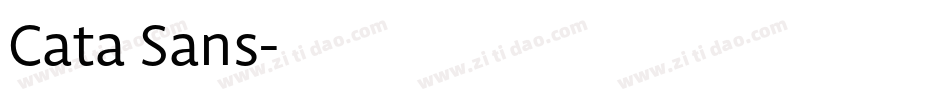 Cata Sans字体转换